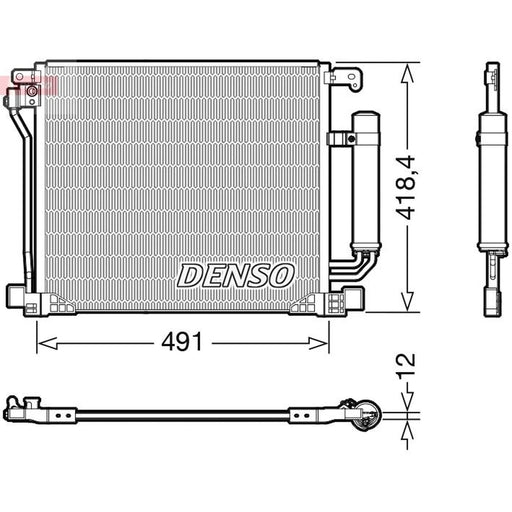 Denso Air Conditioning Condenser fits Nissan Juke 2010-2019 1.2 1.5 1.6