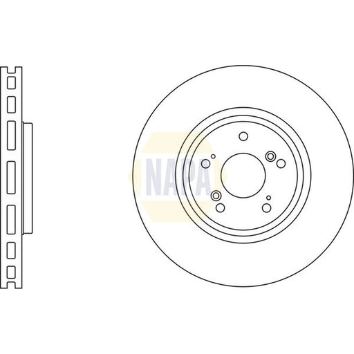 NAPA 2 x Vented Brake Discs fits Honda Cr-V IV 2012-2018 1.6 2.2