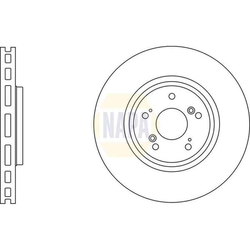 NAPA Front Brake Vented Discs & Pads fits Honda Cr-V IV 2012-2018 1.6 2.2