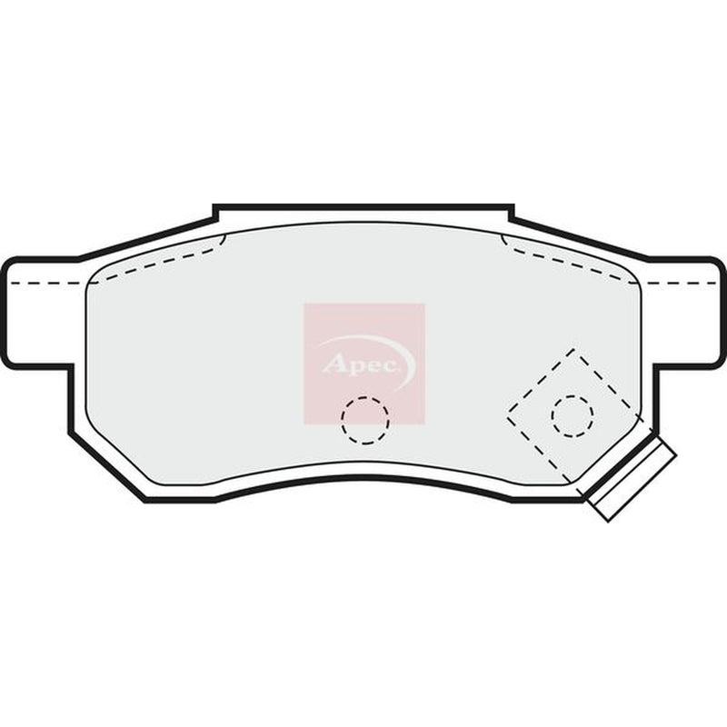 Apec Rear Brake Pad Set fits Honda Integra 1993-2001 1.8
