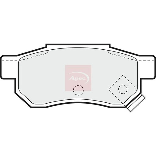 Apec Rear Brake Pad Set fits Honda Integra 1993-2001 1.8