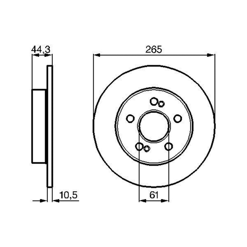 Bosch Rear Brake Solid Discs & Pads fits Renault Scénic I 2000-2003 1.9 2.0