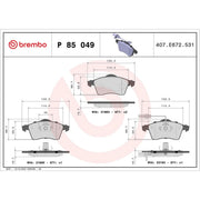 Brembo Front Brake Pad Set fits VW California T4 Camper 1994-2003 1.9 2.4 2.5
