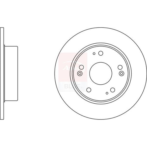 Apec 2 x Solid Brake Discs fits Honda Accord VII 2003-2008 2.0 2.2 2.4