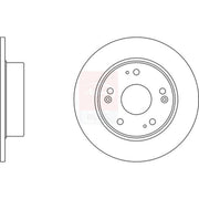Apec 2 x Solid Brake Discs fits Honda Accord VII 2003-2008 2.0 2.2 2.4