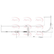 Apec Handbrake Cable Front fits Mini Mini 2013-2017