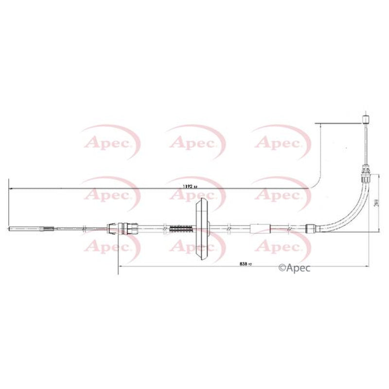 Apec Handbrake Cable Front fits Mini Mini 2013-2017