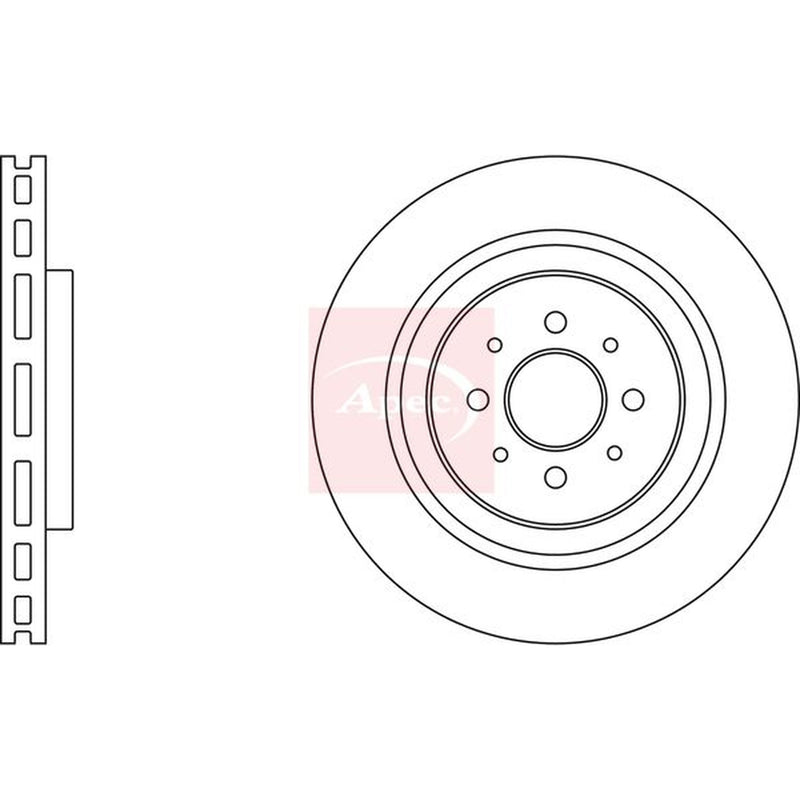Apec Front Brake Vented Discs & Pads fits Alfa Romeo Mito 2008-2018 1.4