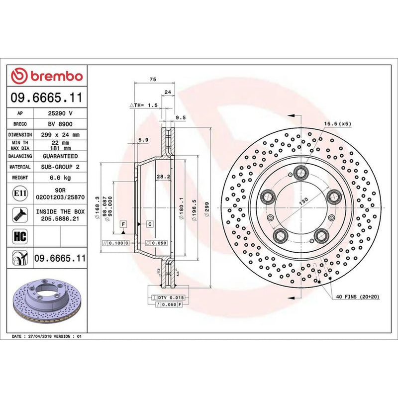 Brembo Front / & Rear / Brake Discs & Pads fits Porsche 911 2001-2005 3.6