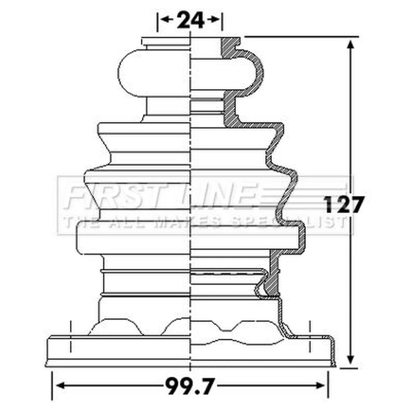 First Line Drive Shaft Bellow Kit Front Left fits Audi A4 B6 2000-2004 1.8