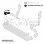 First Line Intercooler Turbo Charge Air Hose fits Ford Galaxy II 2008-2015 2.2