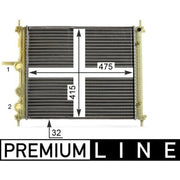 Mahle Engine Radiator fits Fiat Multipla 1999-2010 1.6