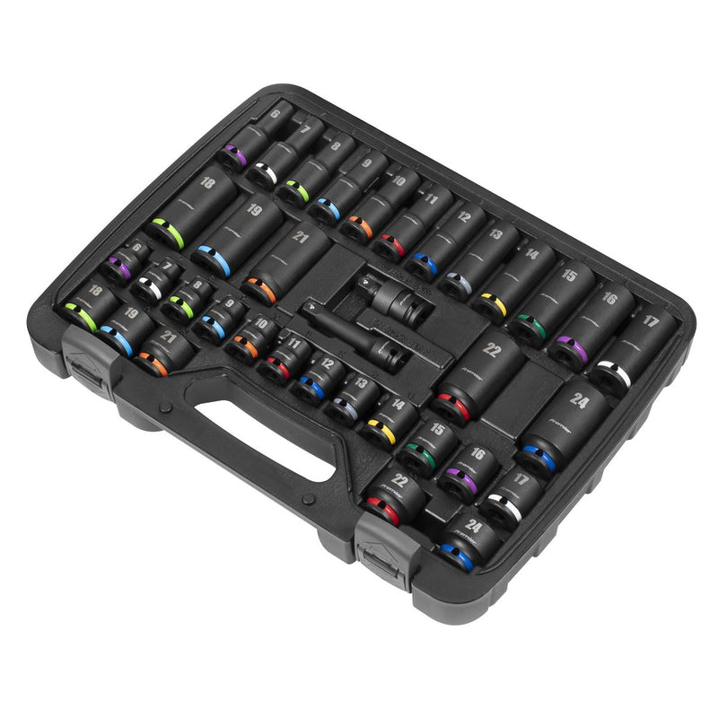 Sealey Premier Premier Impact Socket Set 3/8"Sq Drive 36pc AK5633M Sealey Premier - Dynamic Drive