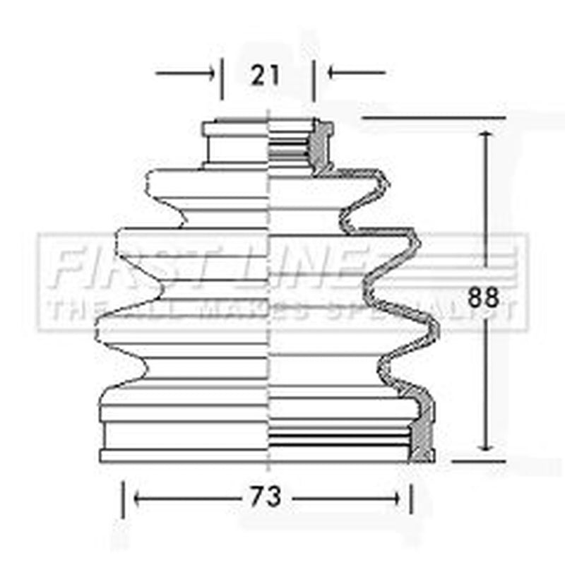 First Line Drive Shaft Bellow Kit Front Left fits Hyundai Accent 1994-2000