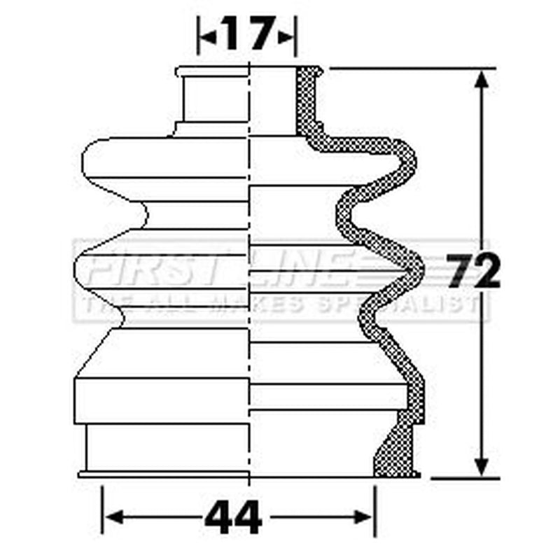 First Line Drive Shaft Bellow Kit Rear Left fits Porsche 911 2004-2008 3.6 3.8