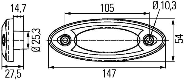 Hella 2PS 344 690-617 Side Marker Light