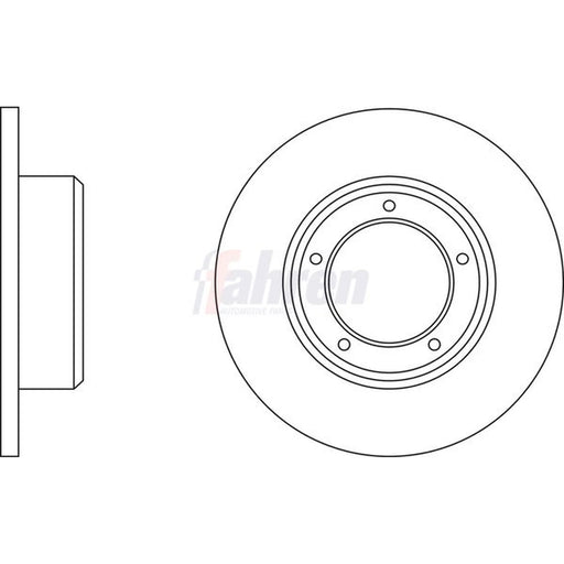 Fahren 2 x Solid Front Brake Discs FBD6918-x2