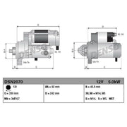 Denso Starter Motor 12V 5kW 12 Teeth