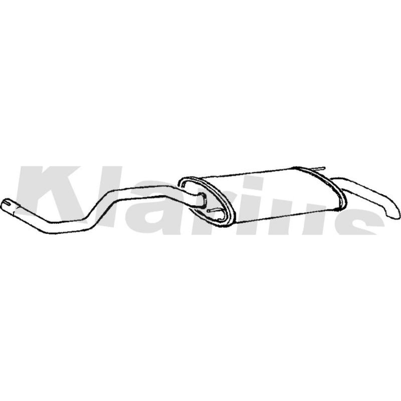 Klarius Box With Tail Pipe Rear fits VW Polo 1999-2001 1.4
