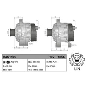 Denso Car Alternator 12V DAN1093