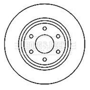 Borg & Beck Front Brake Discs & Pads fits Nissan Navara NP300 Pickup 2014 on 2.5