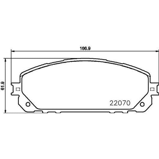 Mintex Front Brake Pad Set fits Jeep Cherokee 2013-2018 2.0 2.2 2.4 3.2