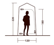 Outwell Seahaven Comfort Station Single Shelter Grey Toilet Outwell - Dynamic Drive