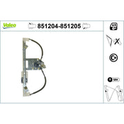 Valeo Electric Window Regulator Lifter Right Rear 851205