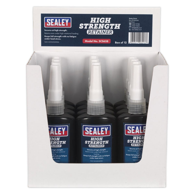 Sealey High Strength Retainer 50ml Pack of 12 SCS638 Sealey - Dynamic Drive
