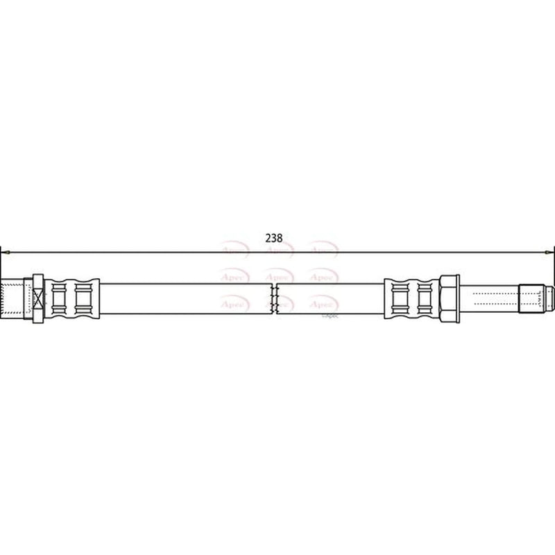 Apec Brake Hydraulic Hose Line outer HOS3602