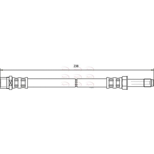 Apec Brake Hydraulic Hose Line outer HOS3602