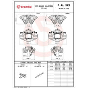 Brembo 2 x Brake Caliper Assembly Rear fits BMW 1 Sports Hatch 2011-2019