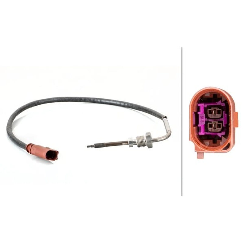 Hella Exhaust Gas Temperature Sensor before soot particulate fil fits Seat Ibiza