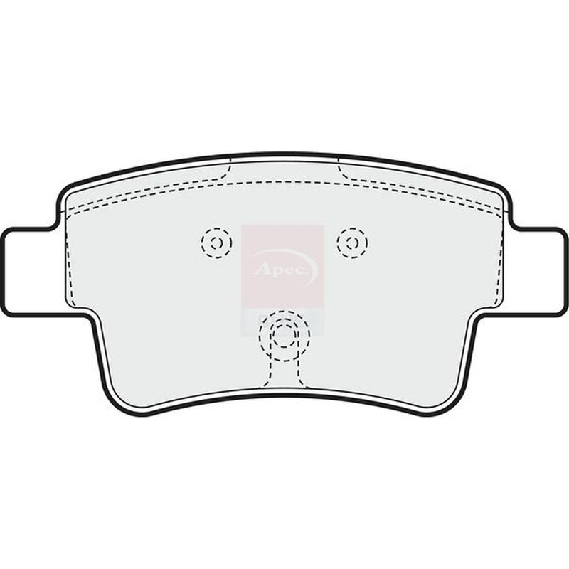 Apec Rear Brake Pad Set fits Abarth Grande Punto 2007-2010 1.4