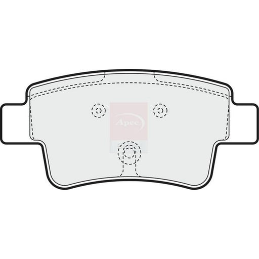 Apec Rear Brake Pad Set fits Abarth Grande Punto 2007-2010 1.4