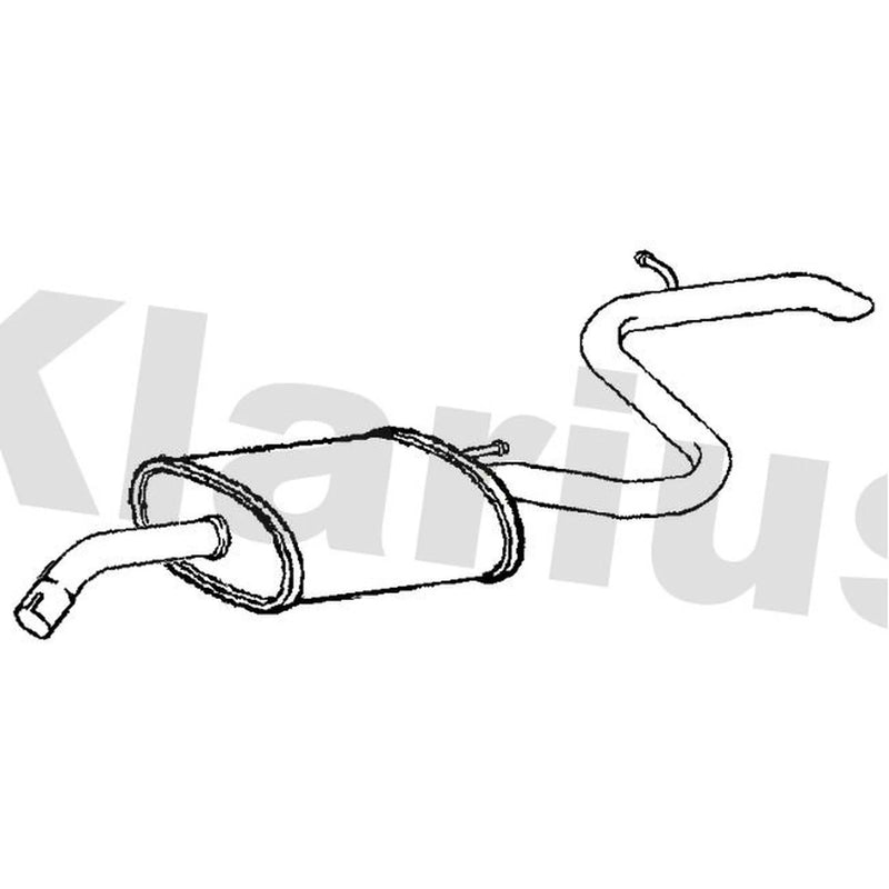 Klarius Box With Tail Pipe Rear fits Hyundai I30 2007-2012 1.4 1.6