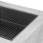 Dellonda Square Fire Pit with BBQ Grill Safety Mesh Screen Fire Poker Light Grey Dellonda - Dynamic Drive