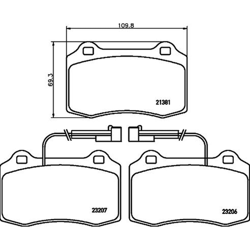 Mintex Front Brake Pad Set fits Alfa Romeo 147 2003-2010 3.2
