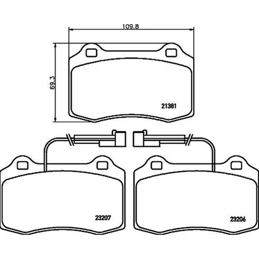 Mintex Front Brake Pad Set fits Alfa Romeo 147 2003-2010 3.2