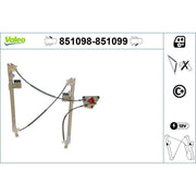 Valeo Electric Window Regulator Lifter Right Front 851099
