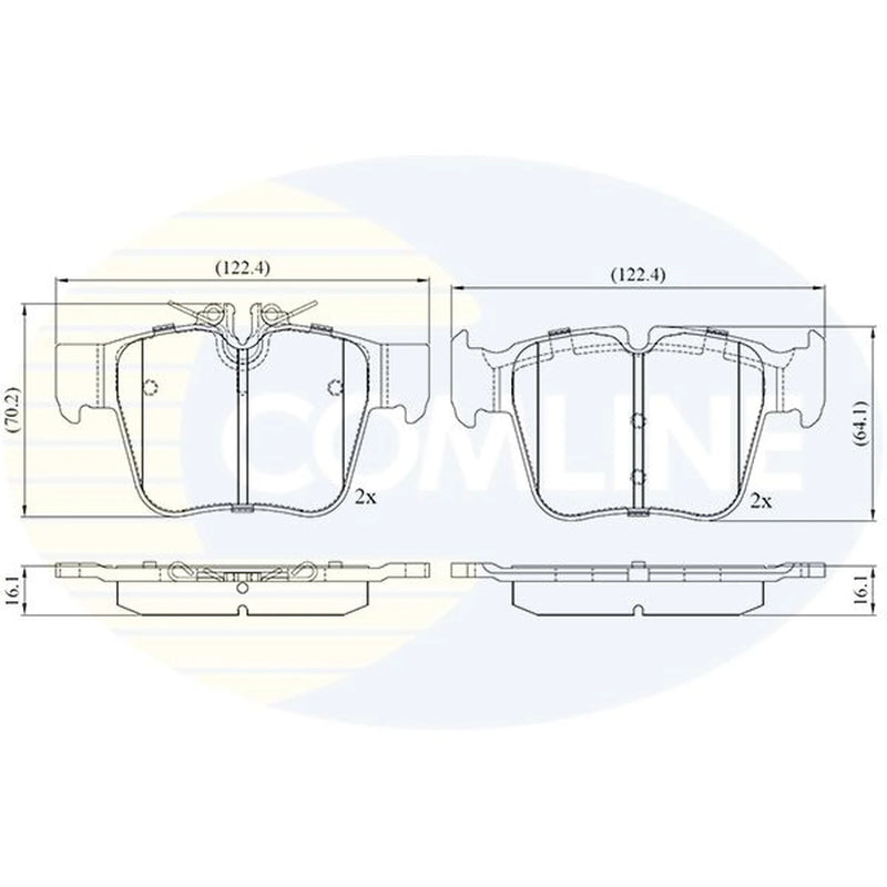 Comline Front & Rear Pads fits Mercedes-Benz Glc 2015-2023