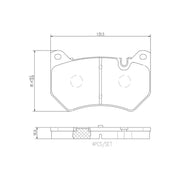 Brembo 4 x Front Brake Pad Set fits Audi Q5 2016-2021 2.0 3.0