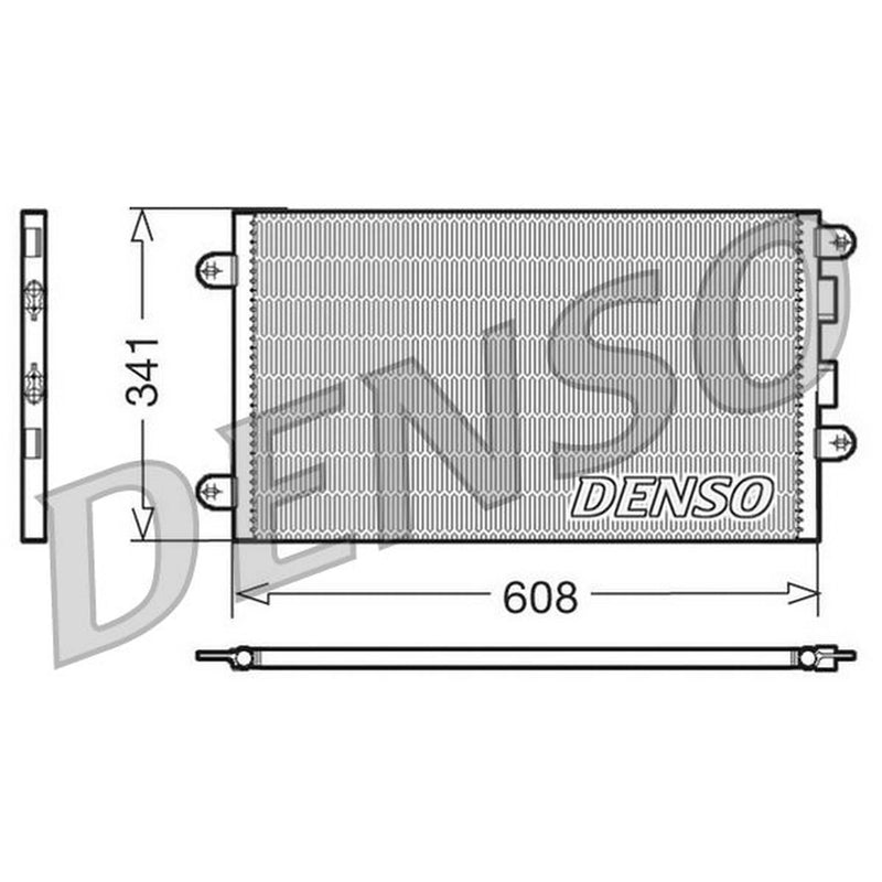 Denso Air Conditioning Condenser fits Alfa Romeo 147 2001-2010 1.6 2.0
