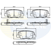 Comline Front & Rear Brake Discs & Pads fits Mitsubishi Asx 2010 on 2.0
