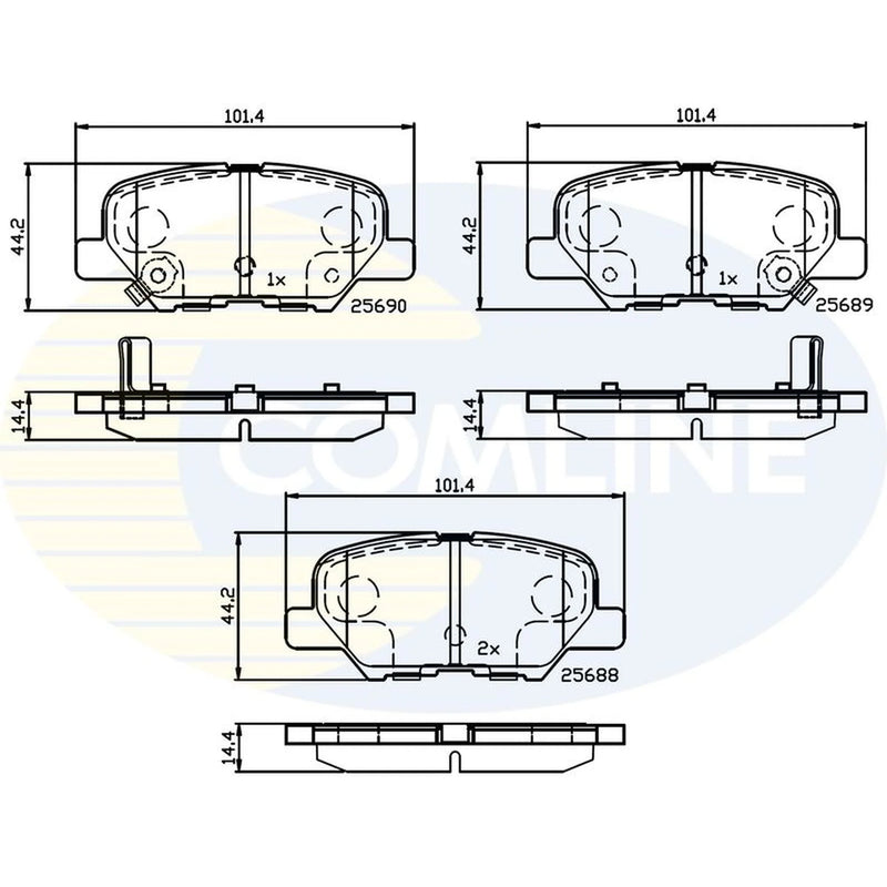 Comline Front & Rear Brake Discs & Pads fits Mitsubishi Asx 2010 on 2.0