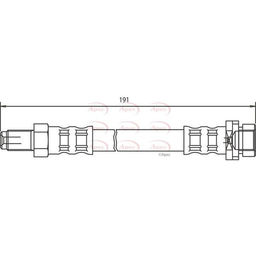 Apec Brake Hydraulic Hose Line Rear fits Ford Focus I 1998-2004 1.4 1.6 1.8 2.0