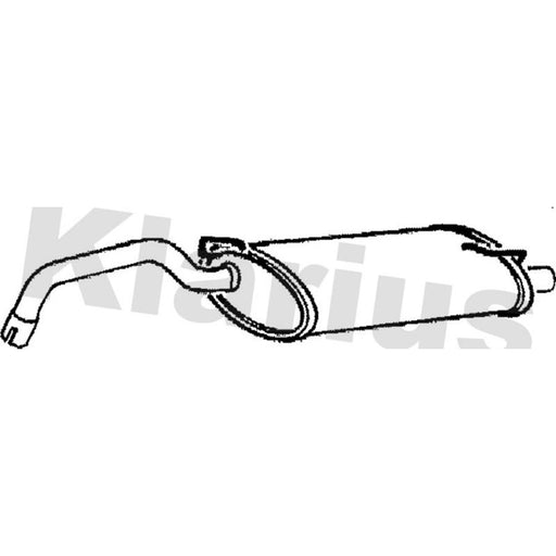 Klarius Box With Tail Pipe Rear fits Volvo 440 1988-1996 1.6 1.7 1.8