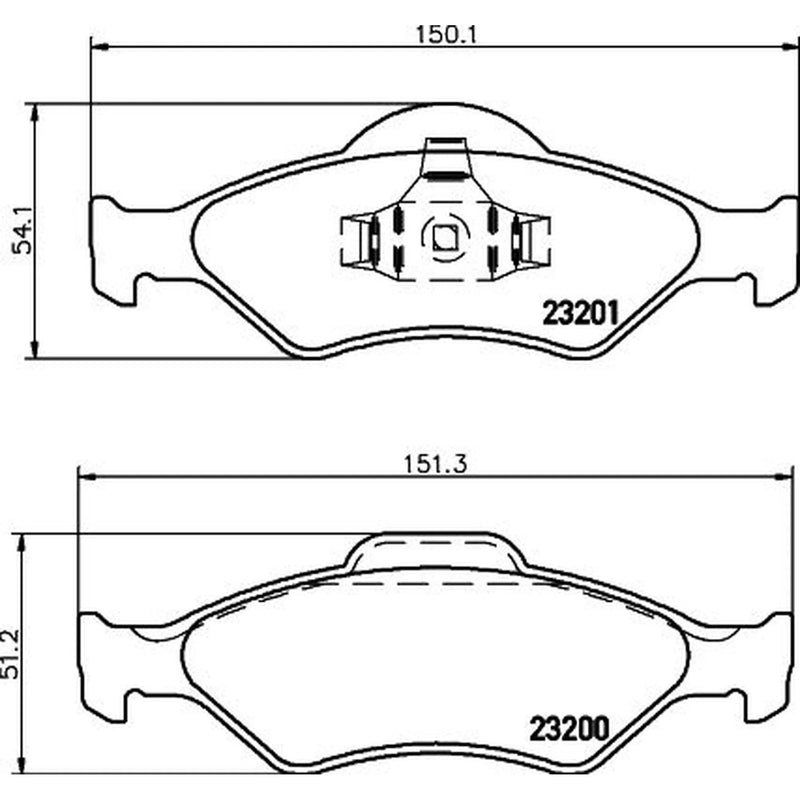 DON Front Brake Pad Set fits Ford Courier Box Body/Mpv 1996-2003 1.3 1.8