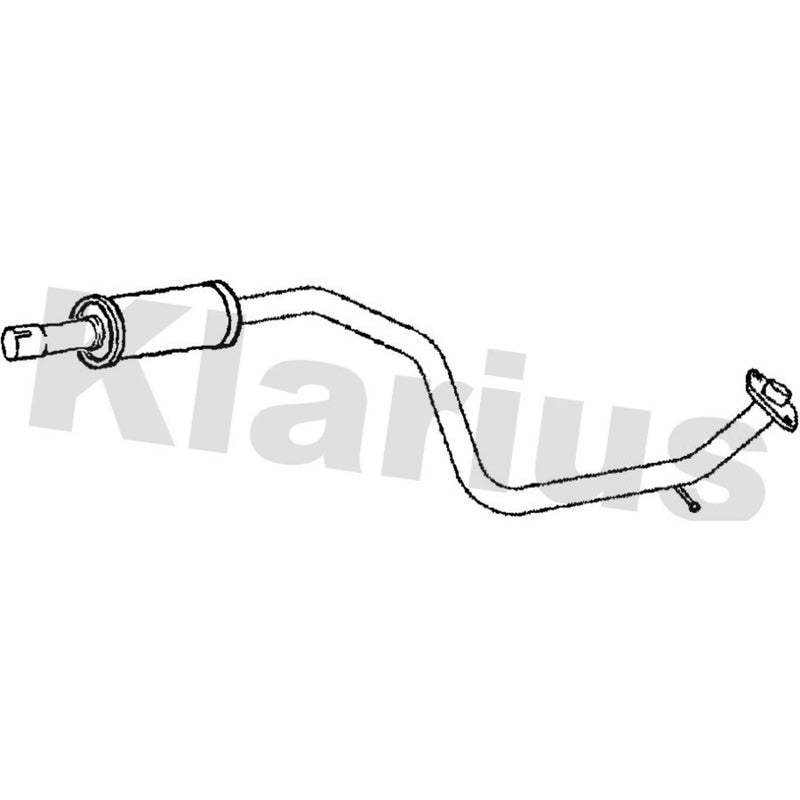 Klarius Box With Centre Pipe Centre fits Mazda 5 2005-2010 1.8 2.0