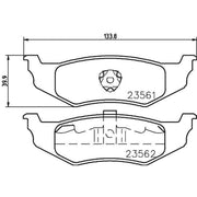DON Rear Brake Pad Set fits Chrysler 300M 1998-2004 2.7 3.5